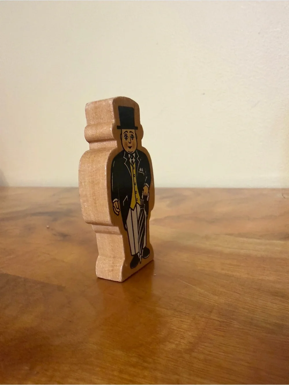 2001 Thomas And Friends Sir Topham Hatt Vintage Wooden Block Railway Figure